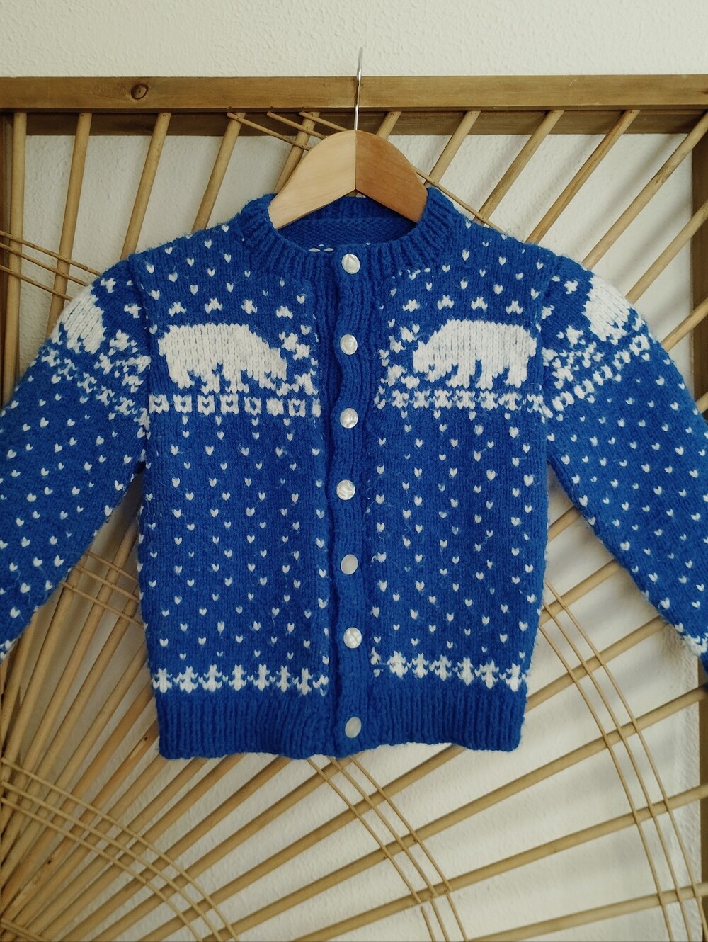 Vintage Children's Toddler Hand Knit Chunky Sweater